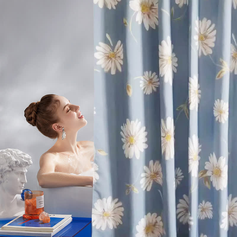 Waterproof Decorative Floral Shower Curtain - A - 71"W x 79"L - image 0