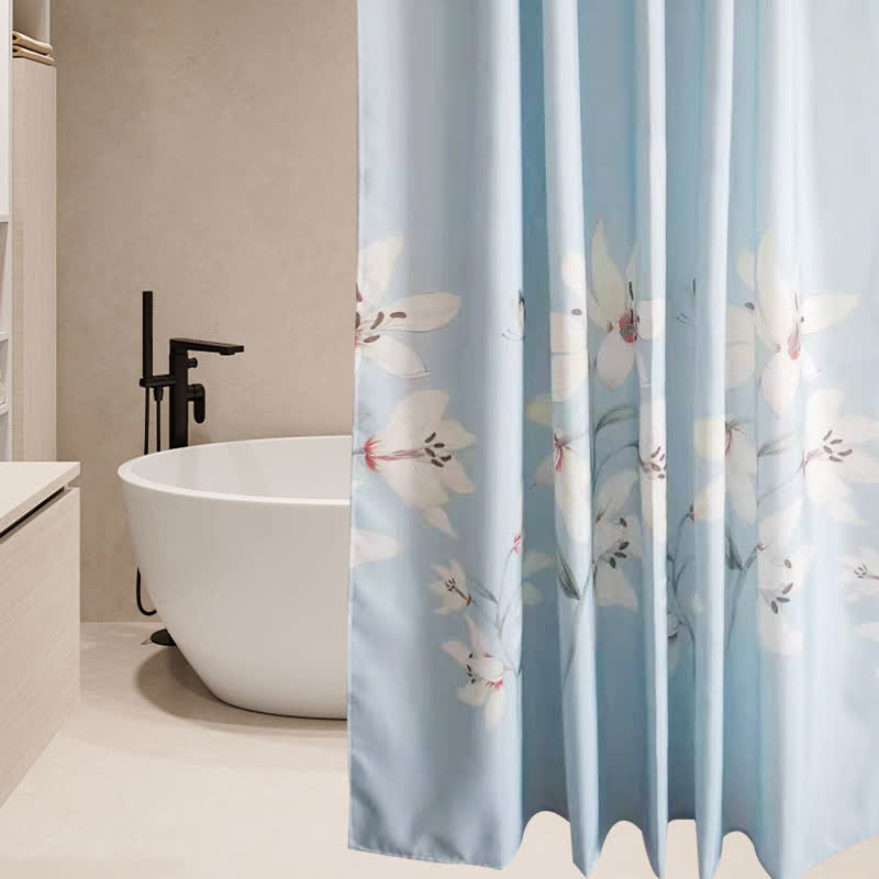 Waterproof Decorative Floral Shower Curtain - B - 71"W x 79"L - image 3