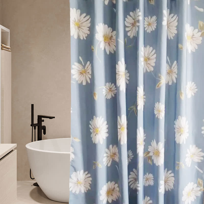 Waterproof Decorative Floral Shower Curtain - image 2
