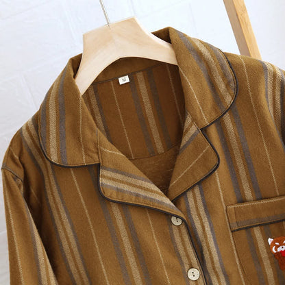 Brushed Cotton Striped Pajama Set - image 2