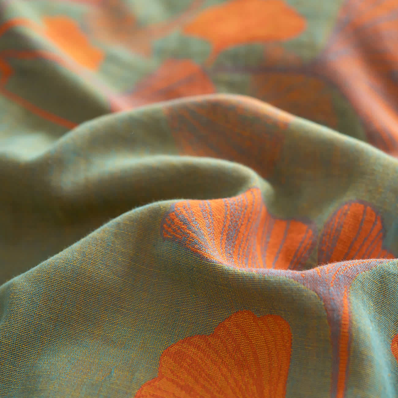 Button Ginkgo Leaf Cotton Gauze Bedding Set (4PCS) - image 6