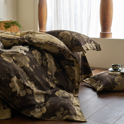 Button Yarn-dyed Cotton Gauze Bedding Set (4PCS) - image 2