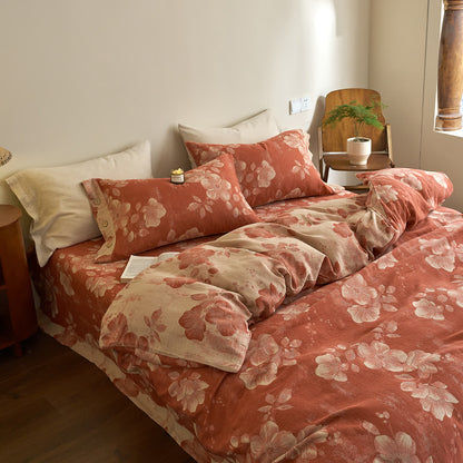 Button Yarn-dyed Cotton Gauze Bedding Set (4PCS) - image 10