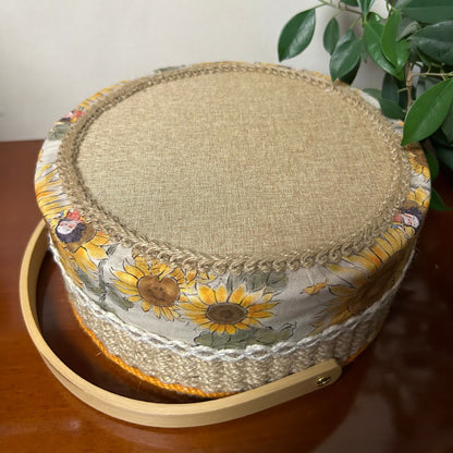 Sunflower Handmade Hemp Rope Storage Basket - image 4