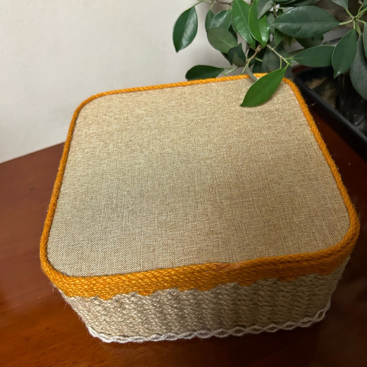 Sunflower Handmade Hemp Rope Storage Basket - image 6