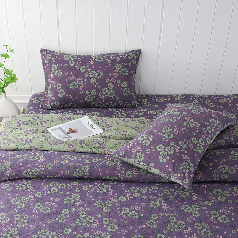 Cotton Gauze Blomming Floral Breathable Pillowcases(2PCS) - image 1