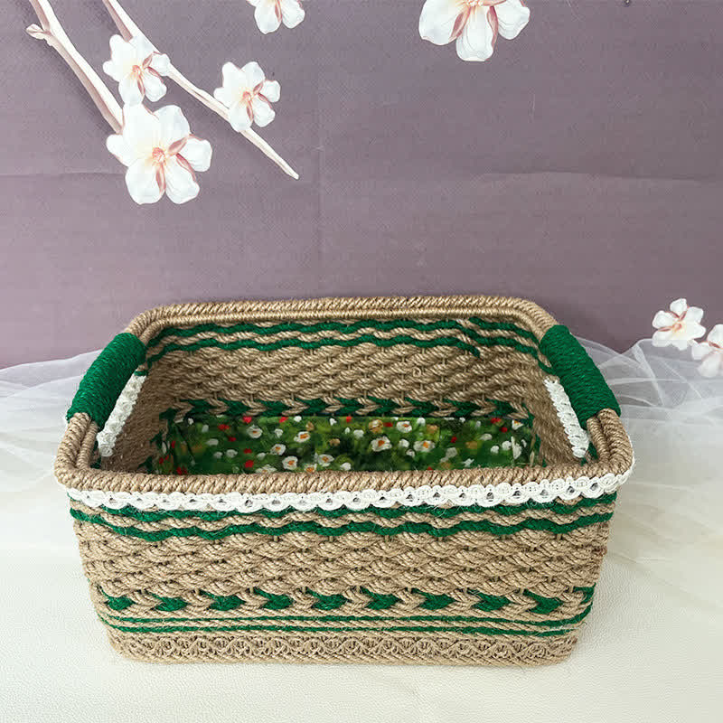 Farmhouse Style Handmade Storage Basket - C - 8.27"W x 11.42"L x 5.91"H - image 7