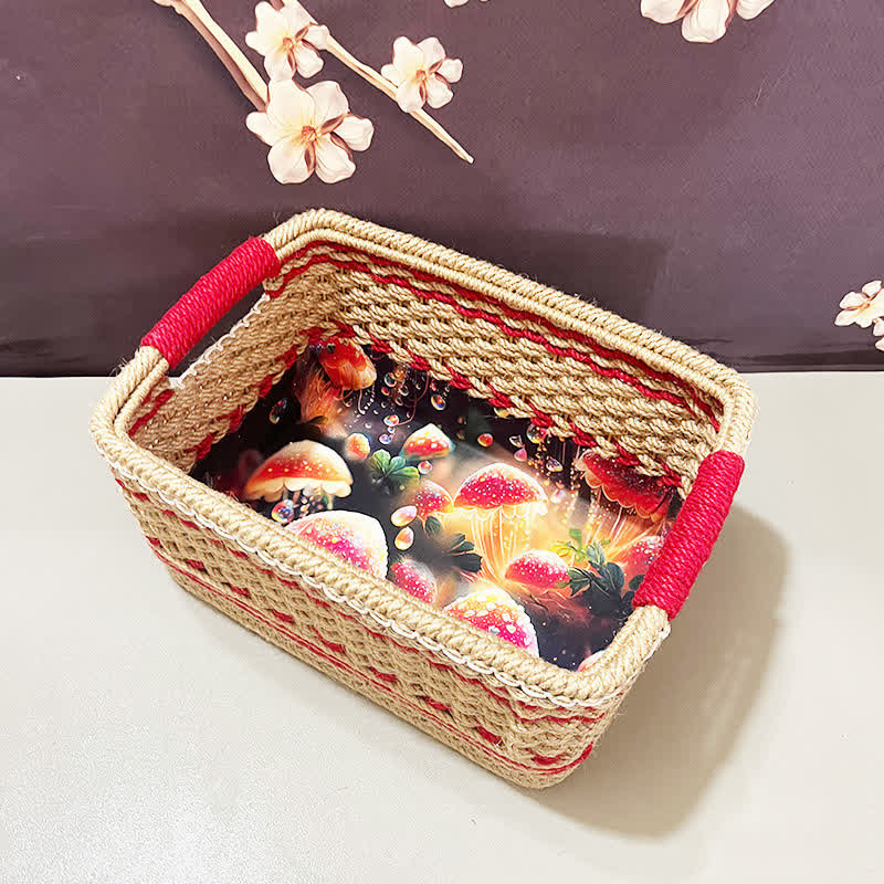 Farmhouse Style Handmade Storage Basket - B - 8.27"W x 11.42"L x 5.91"H - image 1