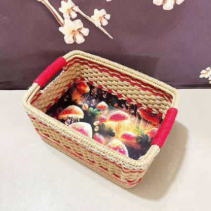 Farmhouse Style Handmade Storage Basket - B - 8.27"W x 11.42"L x 5.91"H - image 1