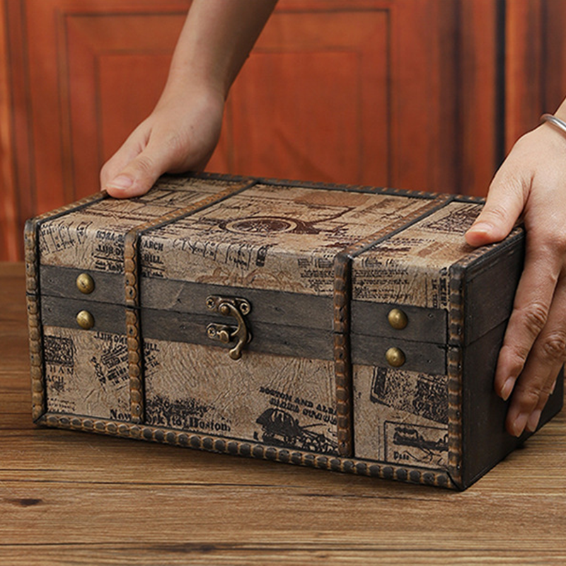 Wooden Vintage Tabletop Storage Box - image 4