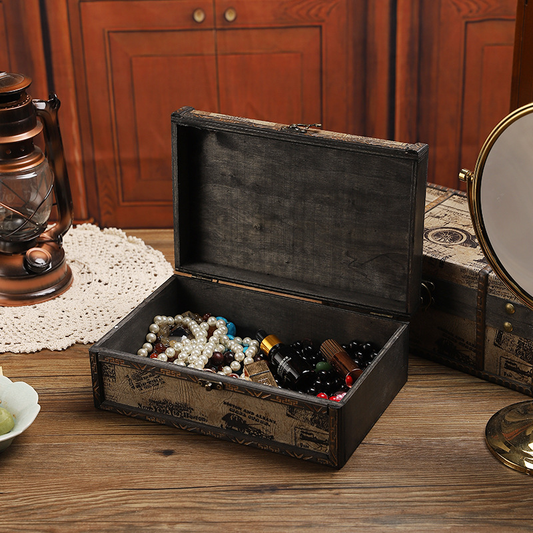 Wooden Vintage Tabletop Storage Box - image 0
