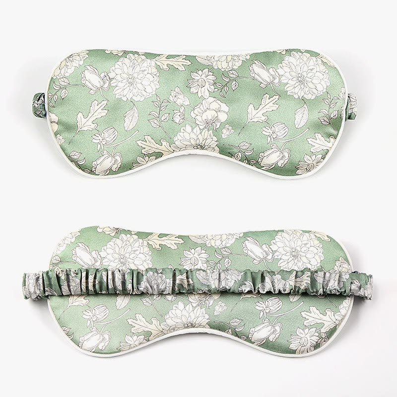 Silk Bouquet Pattern Sleeping Eye Mask - B - 9.44" x 4.33" - 1PC - image 10