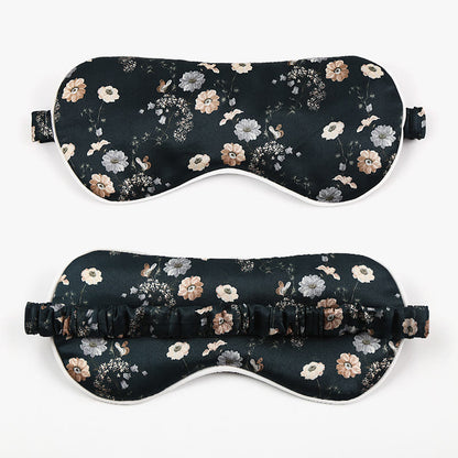 Silk Bouquet Pattern Sleeping Eye Mask - A - 9.44" x 4.33" - 1PC - image 9