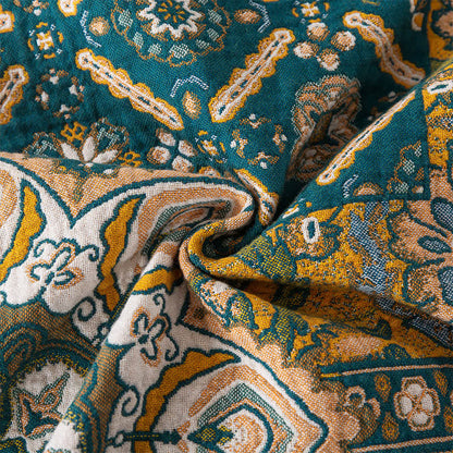 Morocco Cotton Gauze Reversible Tassel Blanket - image 9