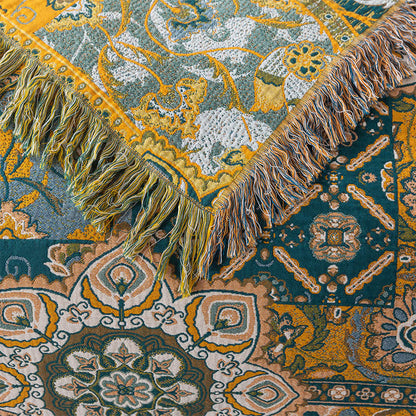 Morocco Cotton Gauze Reversible Tassel Blanket - image 10