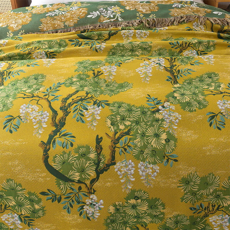 Cotton Gauze Reversible Jungle Print Quilt - image 1