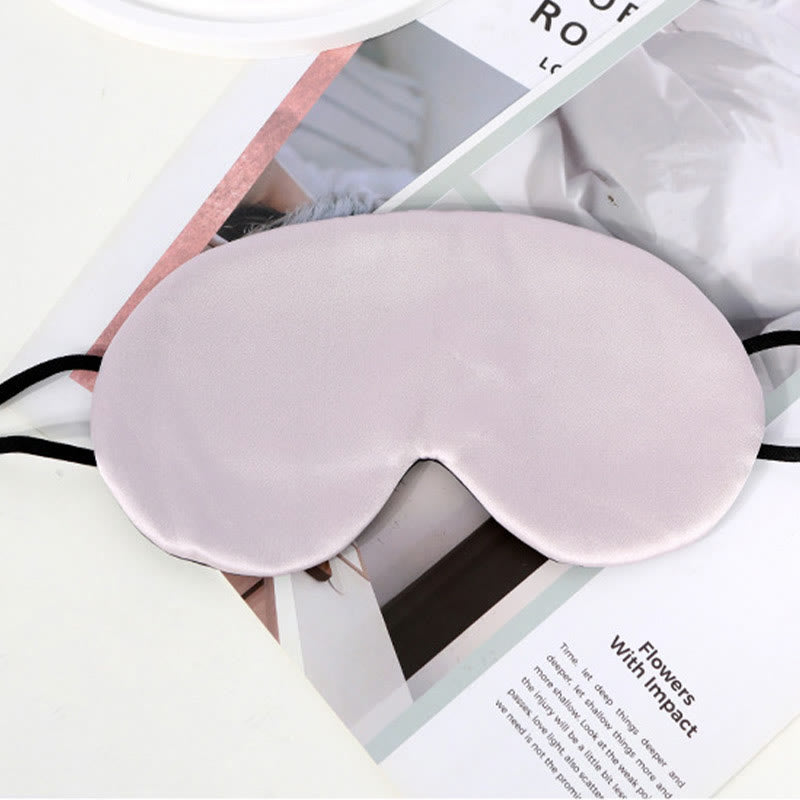 Solid Color Silk Sleeping Eye Mask - Light Purple - 8.07" x 4.33" - 1PC - image 7