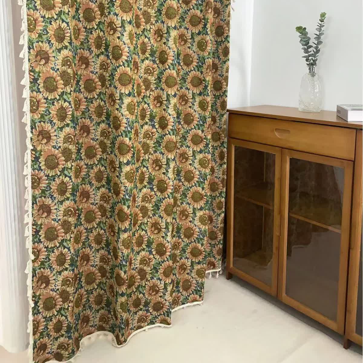 Farmhouse Style Sunflower Blackout Curtain - image 3