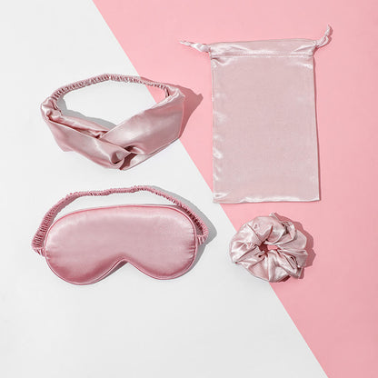 Faux Silk Sleep Eye Mask Travel Set (4 PCS) - image 1