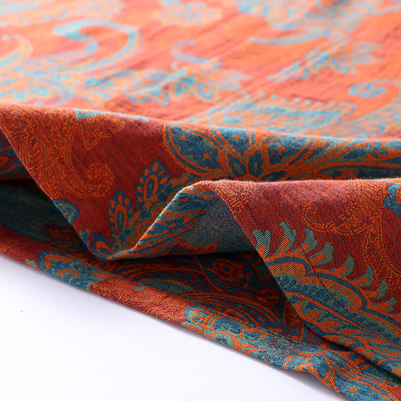 Cotton Gauze Jacquard Retro Quick-dry Bathrobe - image 6