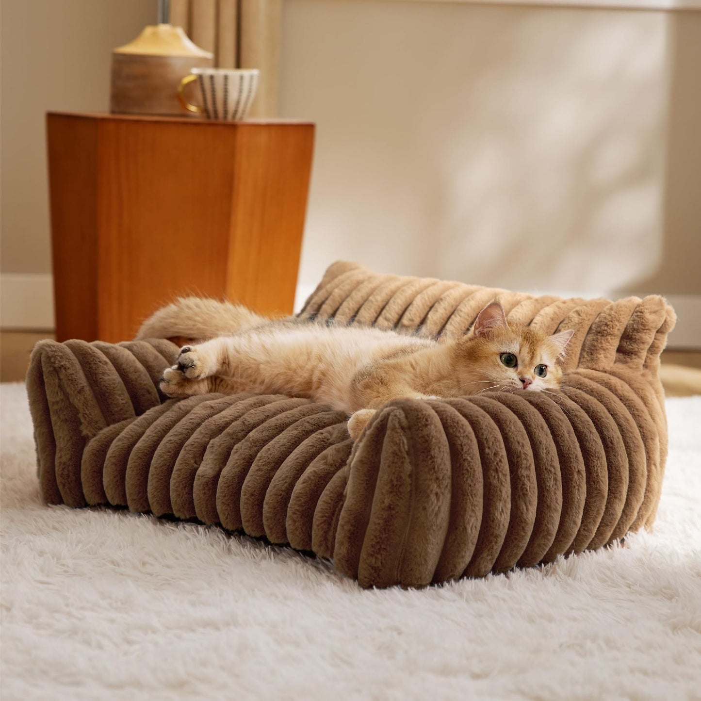 Luxurious Fluffy Cushion Pet Sofa Bed - image 4