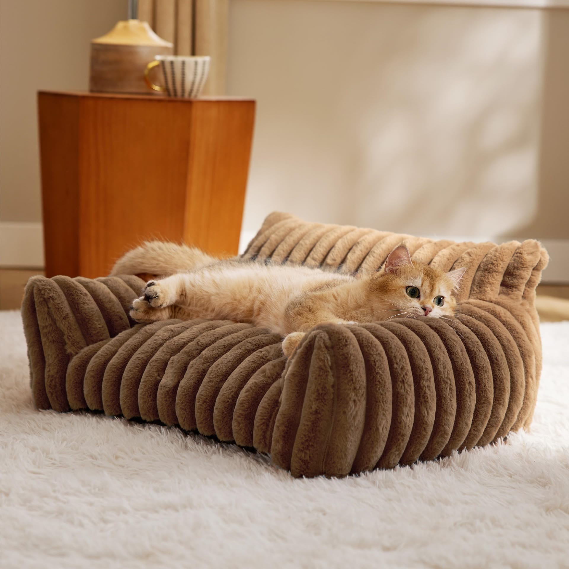 Luxurious Fluffy Cushion Pet Sofa Bed - image 4