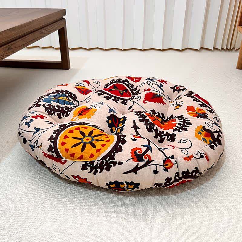 Exotic Round-shaped Soft Floor Chair Cushion  - C - 21"W x 21"L x 3"H - image 4