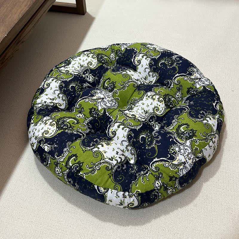 Exotic Round-shaped Soft Floor Chair Cushion  - F - 21"W x 21"L x 3"H - image 7