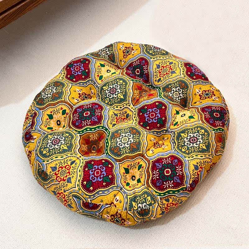 Exotic Round-shaped Soft Floor Chair Cushion  - D - 21"W x 21"L x 3"H - image 5