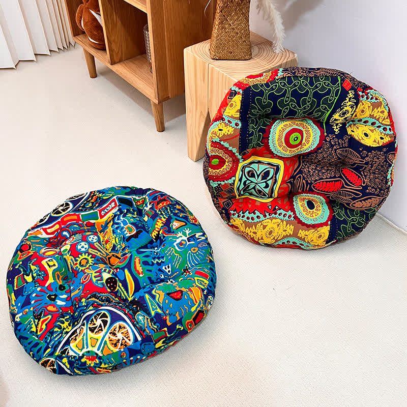 Exotic Round-shaped Soft Floor Chair Cushion  - image 0