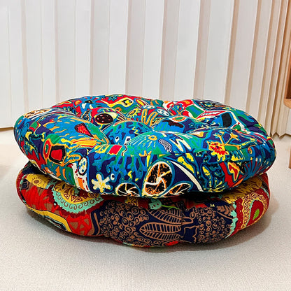 Exotic Round-shaped Soft Floor Chair Cushion  - image 1