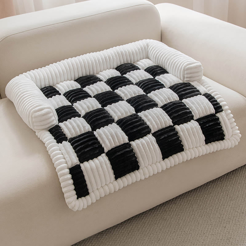 Square Plaid Furniture Protector Cover Pet Pad - image 2