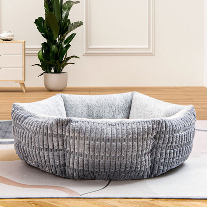Thickened Hexagonal Plush Pet Bed - image 1