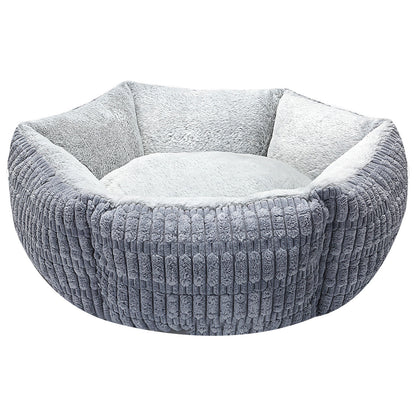 Thickened Hexagonal Plush Pet Bed - image 2