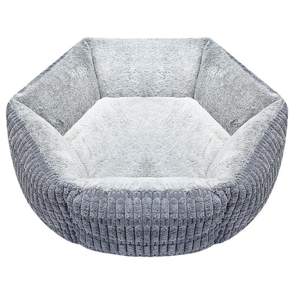 Thickened Hexagonal Plush Pet Bed - image 3