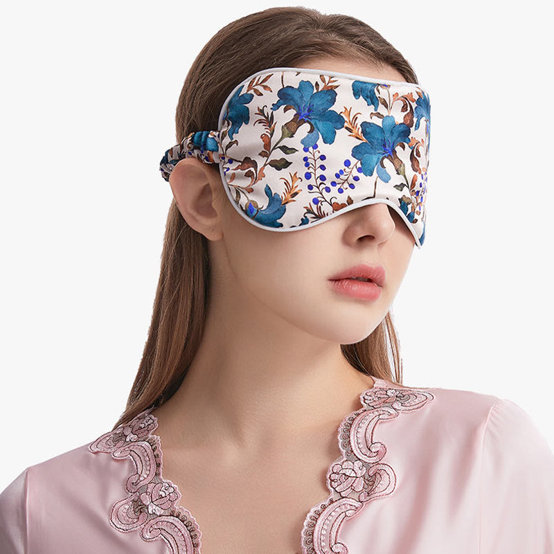 Silk Bouquet Pattern Sleeping Eye Mask - image 6