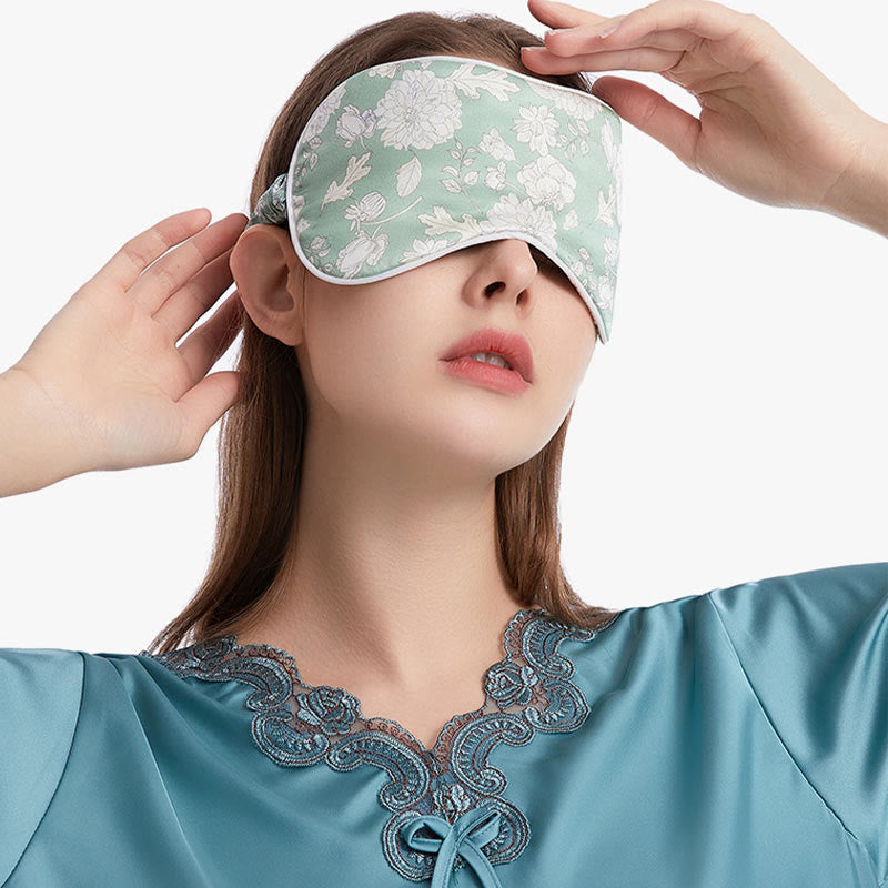 Silk Bouquet Pattern Sleeping Eye Mask - image 2