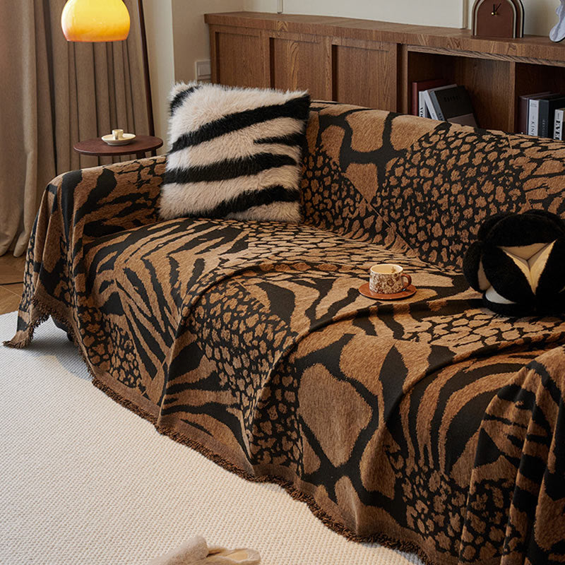 Chenille Vintage Art Plants Floral Couch Cover - image 10