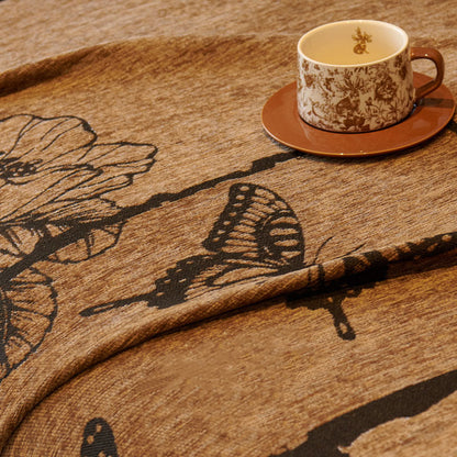 Chenille Vintage Art Plants Floral Couch Cover - image 4