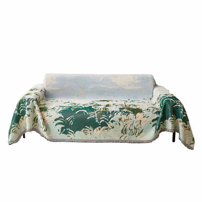 Retro Painting Style Plant Sofa Cover - image 7