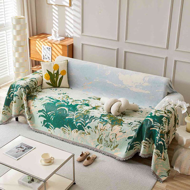 Retro Painting Style Plant Sofa Cover - image 2