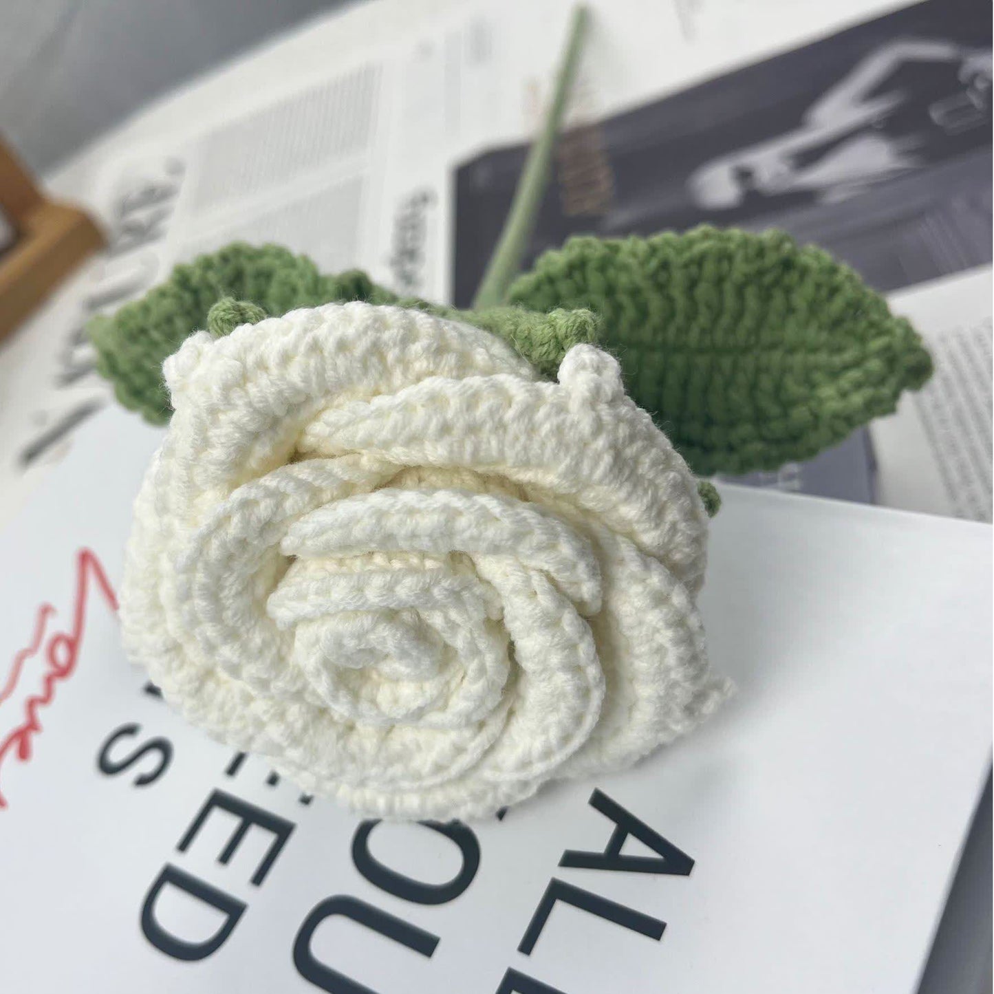 Hand-woven Bright Rose Bouquet Ornament - E - 12PCS - 2.36"W x 2.36"L x 15.75"H - image 15