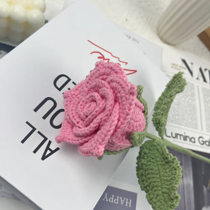 Hand-woven Bright Rose Bouquet Ornament - B - 12PCS - 2.36"W x 2.36"L x 15.75"H - image 12