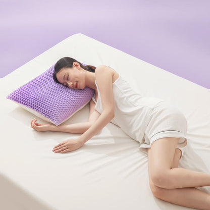 Square High Elastic Breathable Pressure Relief Pillow - Purple - 1PC - 15.75" x 25.59" x  3.93" - image 2