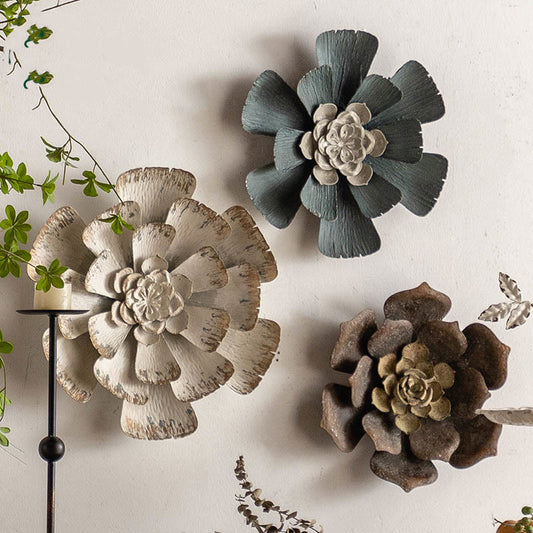 Vintage Iron Sunflower Wall Hanging Decor - Set(A+B+C) - image 0