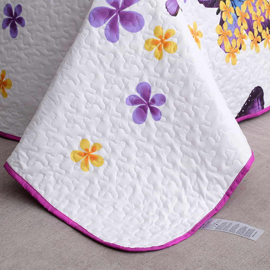 Rural Butterfly Quilted Bedding Set(3PCS) - image 4