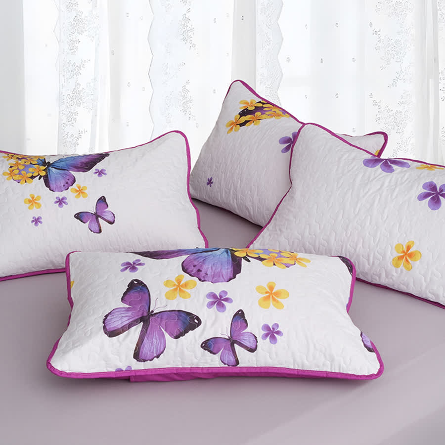 Rural Butterfly Quilted Bedding Set(3PCS) - image 5