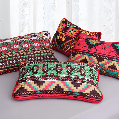 Bohemian Geometric Quilted Breathable Bedding Set(3PCS) - image 8