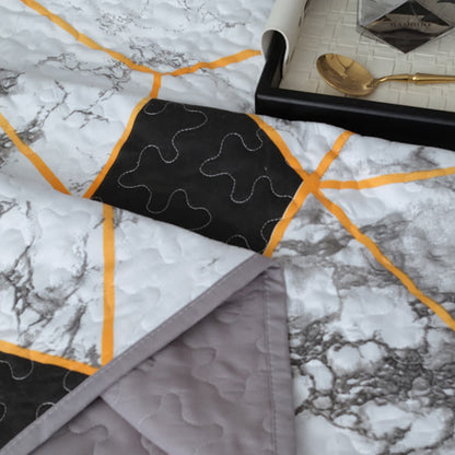 Marble Geometric Breathable Quilted Bedding Set(3PCS) - image 9