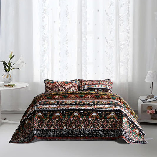 Bohemian Quilted Breathable Soft Bedding Set(3PCS) - King - image 0